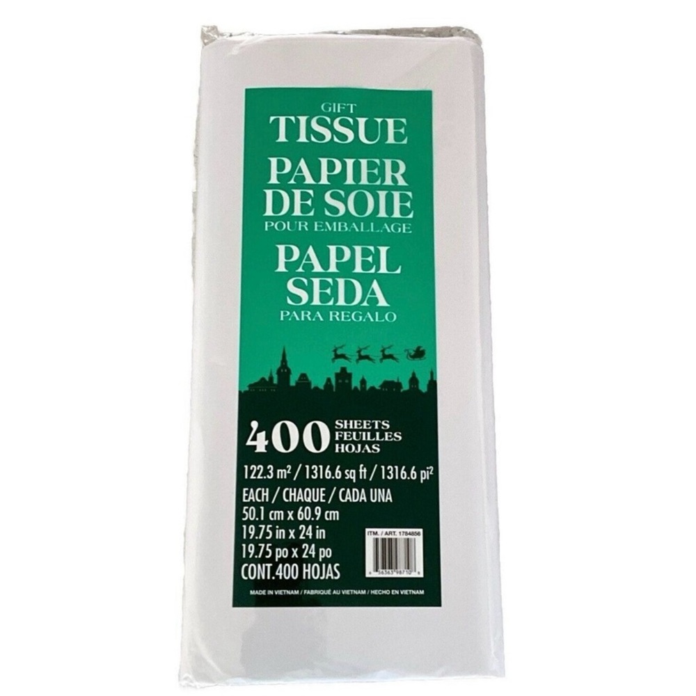 400 Sheets Kirkland Signature White Gift Tissue Paper